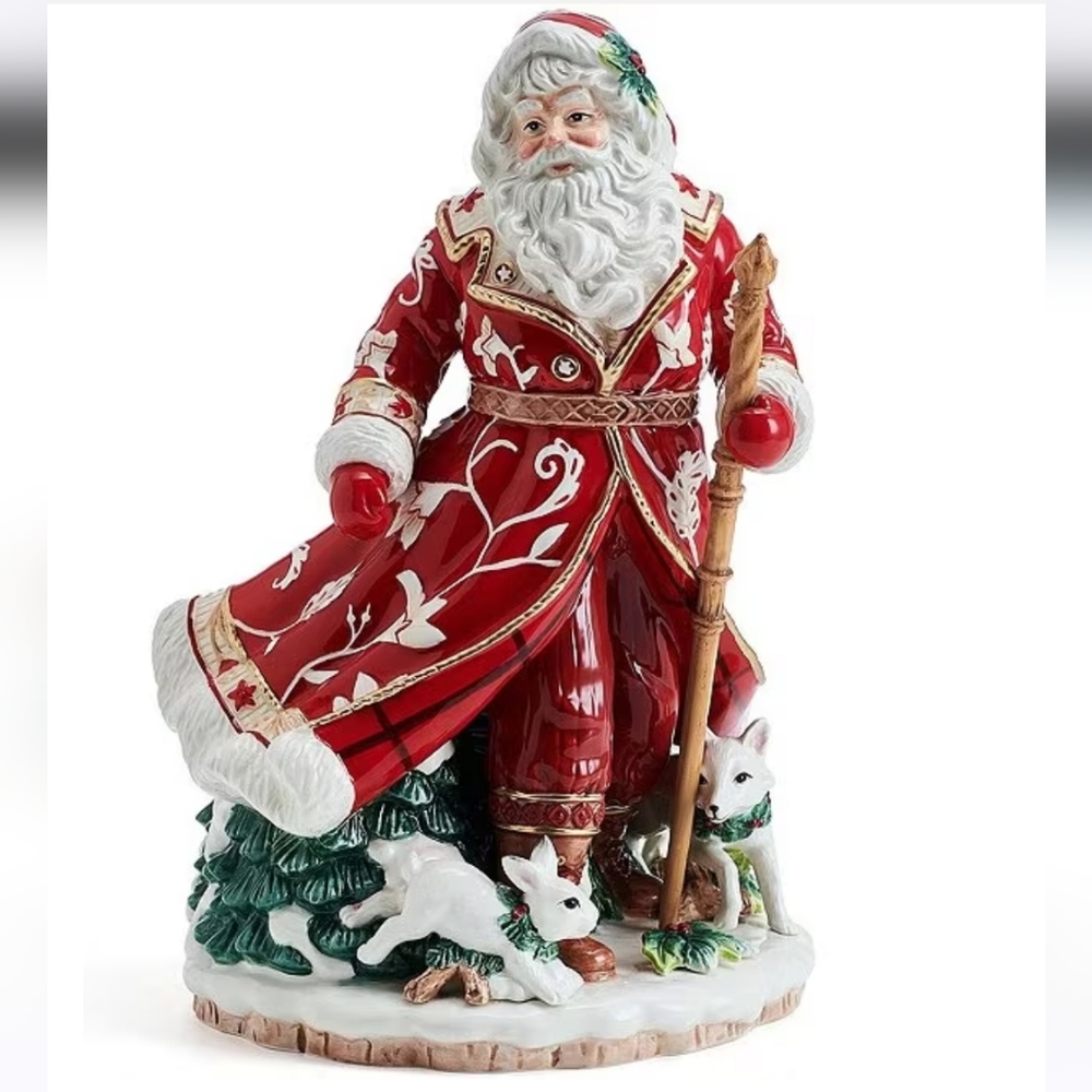 🎅 FITZ AND FLOYD Studio Town & Country Santa Figurine 🎅